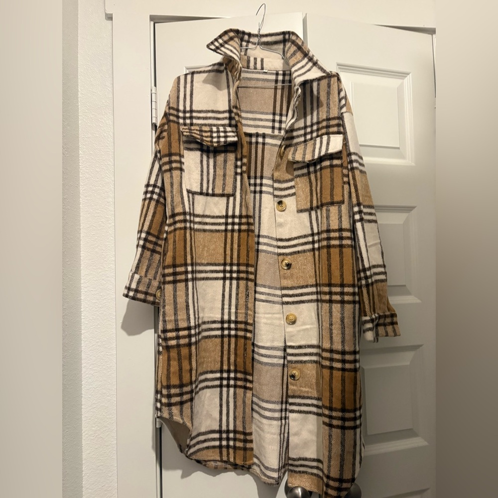 Plaid Utility Jacket for Women